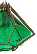 Подвесной светильник Indigo Vista 11012/1P Green цвет плафона/подвески Зеленый, цвет арматуры Золото-4