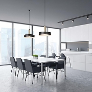 Подвесной светильник Escada Sag1tta 1110/1S Black цвет плафона/подвески Черный, цвет арматуры Золото, Черный-2