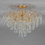 Люстра на штанге Escada Crown 1113/7PL цвет плафона/подвески Прозрачный, цвет арматуры Золото-3