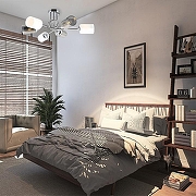 Люстра на штанге Escada Duo 1126/6PL цвет плафона/подвески Белый, Прозрачный, Хром, цвет арматуры Хром-1