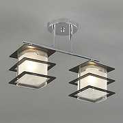 Светильник на штанге Escada Norman 1127/2PL цвет плафона/подвески Белый, Прозрачный, Черный, цвет арматуры Хром, Черный-3