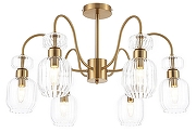 Люстра на штанге Escada Gloss 1141/6PL Clear цвет медь античная