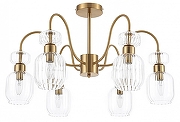 Люстра на штанге Escada Gloss 1141/6PL Clear цвет плафона/подвески Прозрачный, цвет арматуры Медь-1