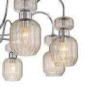 Люстра на штанге Escada Gloss 1141/8PL Chrome/Beige цвет плафона/подвески Бежевый, цвет арматуры Хром-2