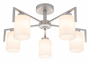 Люстра на штанге Escada Style 1142/5P Silver цвет плафона/подвески Белый, цвет арматуры Серебро-1