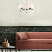 Люстра Escada Adora 1143/5PL цвет плафона/подвески Белый, Прозрачный, цвет арматуры Хром-5