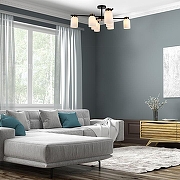 Люстра на штанге Escada Mad1son 1151/8P цвет плафона/подвески Белый, цвет арматуры Бронза, Черный-4