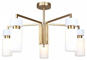 Люстра на штанге Escada Sonnet 1171/5P Brass цвет плафона/подвески Белый, цвет арматуры Бронза