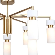 Люстра на штанге Escada Sonnet 1171/9P Brass цвет плафона/подвески Белый, цвет арматуры Бронза-1