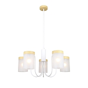 Люстра на штанге Escada Harmony 1172/5P White цвет белый, дерево-1