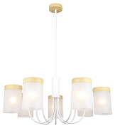 Люстра на штанге Escada Harmony 1172/7P White цвет белый, дерево