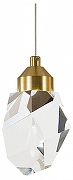 Подвесной светильник Indigo Cristallo 12053/1P Brass цвет плафона/подвески Прозрачный, цвет арматуры Бронза-2