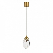 Подвесной светильник Indigo Cristallo 12053/1P Brass цвет плафона/подвески Прозрачный, цвет арматуры Бронза-3