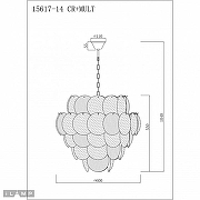 Люстра iLamp Rivoli 15617-14 CR+MULT цвет плафона/подвески Дымчатый, Прозрачный, цвет арматуры Хром-2