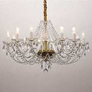 Люстра Favourite Simone 1736-12P цвет плафона/подвески Прозрачный, цвет арматуры Золото, Прозрачный