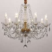 Люстра Favourite Simone 1736-8P цвет плафона/подвески Прозрачный, цвет арматуры Золото, Прозрачный