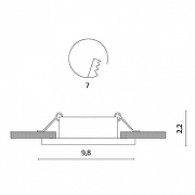 Встраиваемый светильник Divinare Simplex 1855/03 PL-1 цвет Белый-2