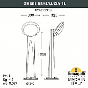Ландшафтный светильник Fumagalli Lucia 1R3.613.X10.WYE27 цвет плафона/подвески Белый, цвет арматуры Белый-1