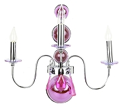 Бра MM Lampadari Olanda 1Z005/A3 V1607 цвет плафона/подвески Фиолетовый, Прозрачный, цвет арматуры Фиолетовый, Хром