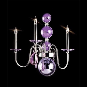 Бра MM Lampadari Olanda 1Z005/A3 V1607 цвет плафона/подвески Фиолетовый, Прозрачный, цвет арматуры Фиолетовый, Хром-2