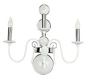 Бра MM Lampadari Olanda 1Z005/A3 V2552 цвет плафона/подвески Белый, Прозрачный, цвет арматуры Белый, Хром