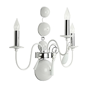 Бра MM Lampadari Olanda 1Z005/A3 V2552 цвет плафона/подвески Белый, Прозрачный, цвет арматуры Белый, Хром-1