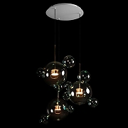 Подвесной светильник Loft it Bolle 2027-D3 Blue цвет плафона/подвески Голубой, цвет арматуры Золото-3