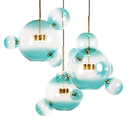 Подвесной светильник Loft it Bolle 2027-D3 Blue цвет плафона/подвески Голубой, цвет арматуры Золото-4