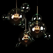 Подвесной светильник Loft it Bolle 2027-D3 Blue цвет плафона/подвески Голубой, цвет арматуры Золото-5