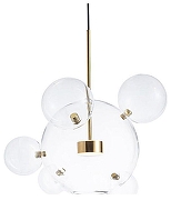 Подвесной светильник Loft it Bolle 2027-P6 цвет плафона/подвески Прозрачный, цвет арматуры Белый, Золото