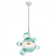 Подвесной светильник Loft it Bolle 2027-P6 Blue цвет плафона/подвески Голубой, цвет арматуры Золото-1