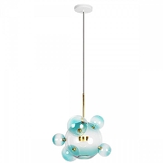 Подвесной светильник Loft it Bolle 2027-P6 Blue цвет плафона/подвески Голубой, цвет арматуры Золото-2