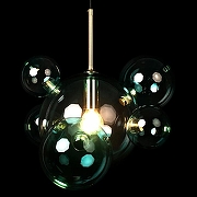 Подвесной светильник Loft it Bolle 2027-P6 Blue mini цвет плафона/подвески Голубой, цвет арматуры Золото-4