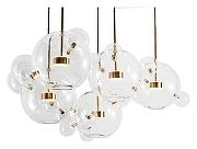 Подвесной светильник Loft it Bolle 2027-S5 цвет плафона/подвески Прозрачный, цвет арматуры Белый, Золото-1