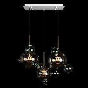 Подвесной светильник Loft it Bolle 2027-S3 Blue цвет плафона/подвески Голубой, цвет арматуры Золото-2