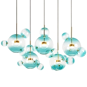 Подвесной светильник Loft it Bolle 2027-S5 Blue цвет плафона/подвески Голубой, цвет арматуры Золото-5