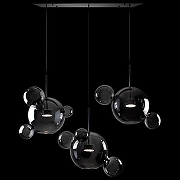 Подвесной светильник Loft it Bolle 2029-S3 цвет плафона/подвески Светло-серый, цвет арматуры Черный-1