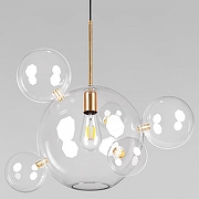 Подвесной светильник Loft it Bolle 2034-P6 цвет плафона/подвески Прозрачный, цвет арматуры Золото