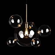 Подвесной светильник Loft it Bolle 2034-P6 цвет плафона/подвески Прозрачный, цвет арматуры Золото-2