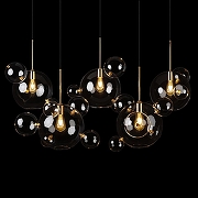 Подвесной светильник Loft it Bolle 2034-S5 цвет плафона/подвески Прозрачный, цвет арматуры Золото-4