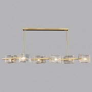 Люстра на штанге iLamp Dallas 2078-6L BR цвет плафона/подвески Прозрачный, цвет арматуры Латунь