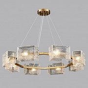 Люстра iLamp Dallas 2078-D890 BR цвет плафона/подвески Прозрачный, цвет арматуры Латунь-1