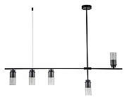 Светильник на штанге Escada Reverse 2100/5P Black цвет плафона/подвески Прозрачный, цвет арматуры Черный