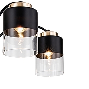 Люстра на штанге Escada R1che 2121/5P цвет плафона/подвески Прозрачный, Хром, цвет арматуры Золото, Черный-2