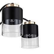 Люстра на штанге Escada R1che 2121/5P цвет плафона/подвески Прозрачный, Хром, цвет арматуры Золото, Черный-3