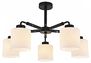 Люстра на штанге Escada Lord 2133/5P цвет плафона/подвески Белый, цвет арматуры Черный-1