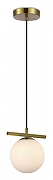 Подвесной светильник iLamp Golden 2134-1 BR цвет плафона/подвески Белый, цвет арматуры Латунь-1