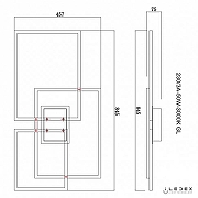Люстра iLedex Grace 230/3A-50W-3000K GL цвет плафона/подвески Белый, Золото, цвет арматуры Золото-1