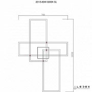 Люстра iLedex Grace 231/3-60W-3000K GL цвет плафона/подвески Белый, Золото, цвет арматуры Золото-1