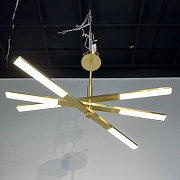 Люстра на штанге Imperiumloft ORTON 241024-26 цвет плафона/подвески Белый, цвет арматуры Золото-5